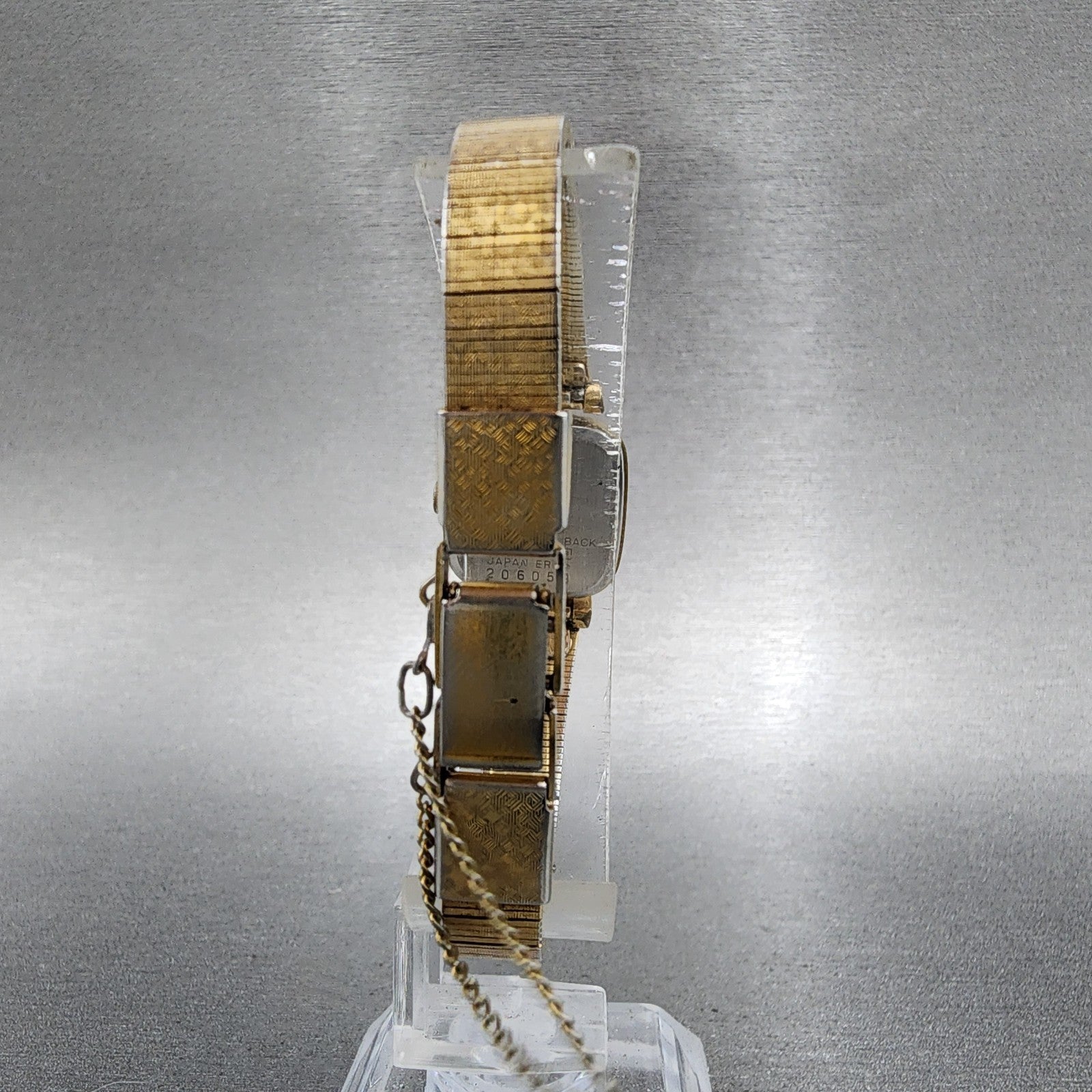 Seiko Watch Women 18mm Champagne Dial Gold Tone Rectangle 23206800 New Battery8