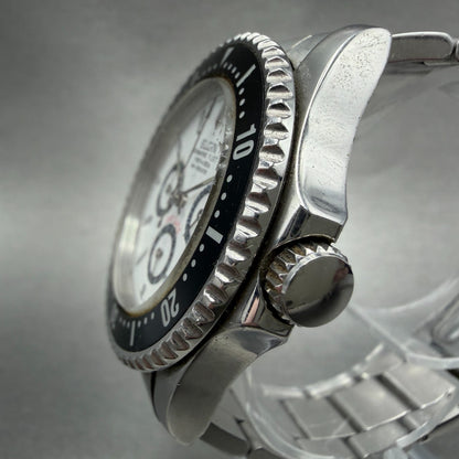 Elgin Watch Men 39mm Black Dial Silver Tone Round Daydate M-024-P New Battery3