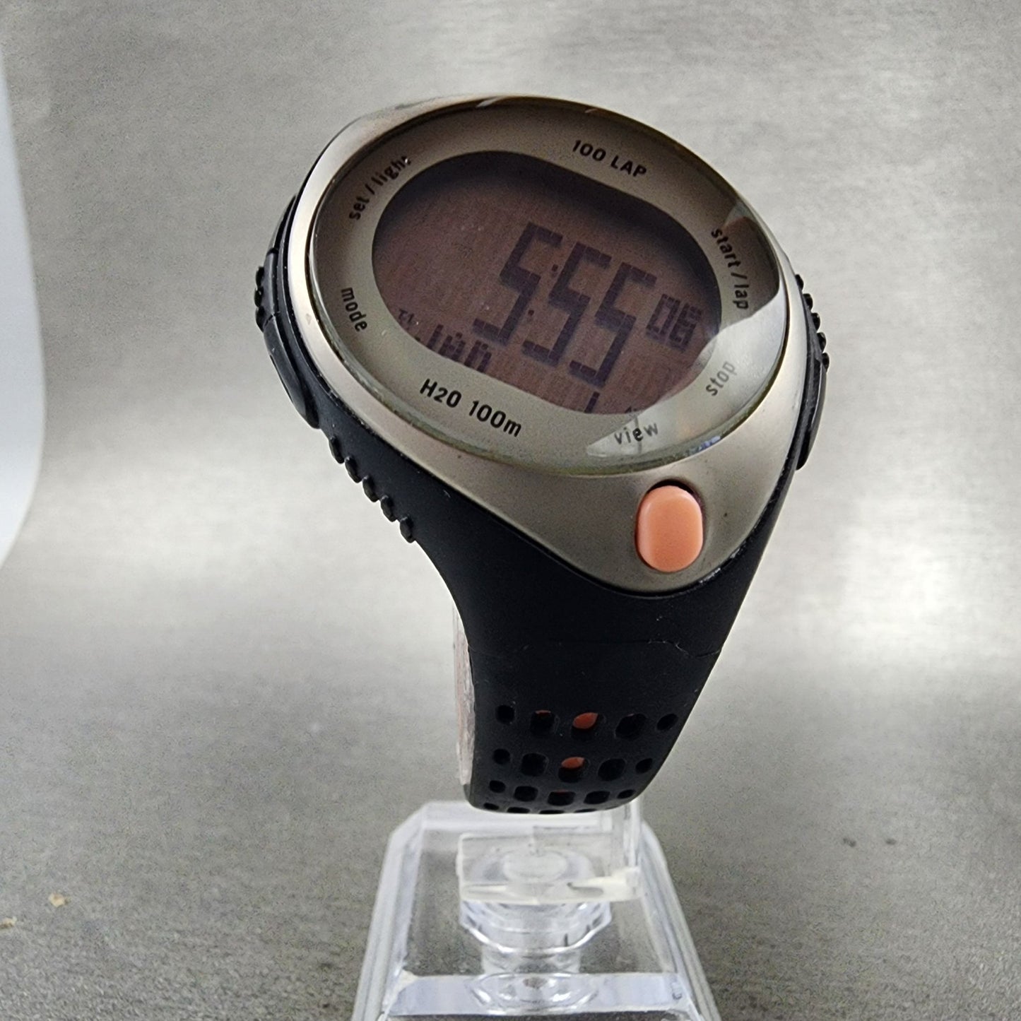 Nike Triax Digital Watch Women 42mm LCD Black Tone Chronograph New Battery5