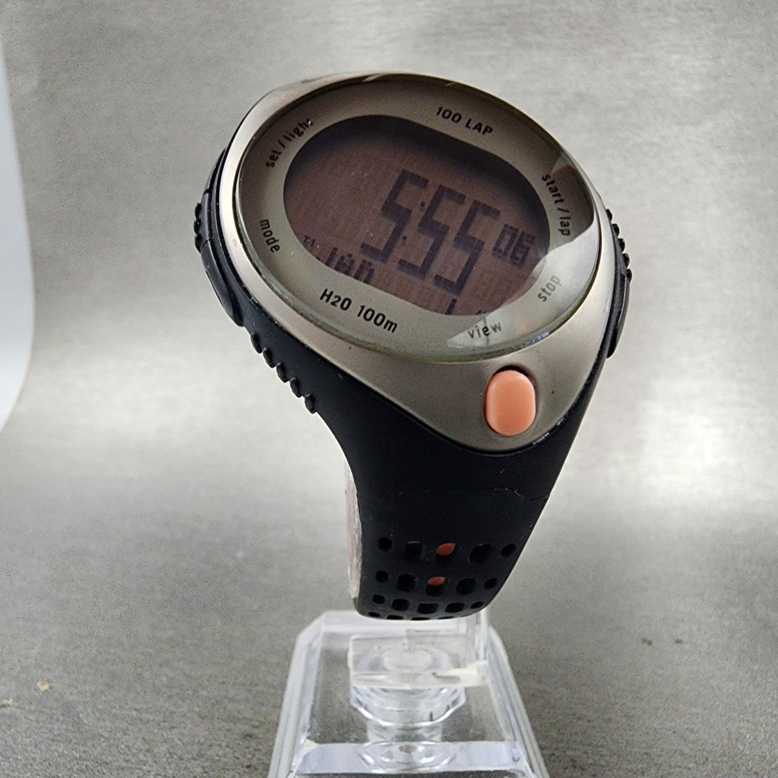 Nike Triax Digital Watch Women 42mm LCD Black Tone Chronograph New Battery5