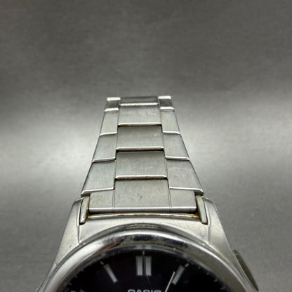 Casio Wave Ceptor Watch Men 42mm Blue Dial Steel Solar Analog Digital Works KLPT4