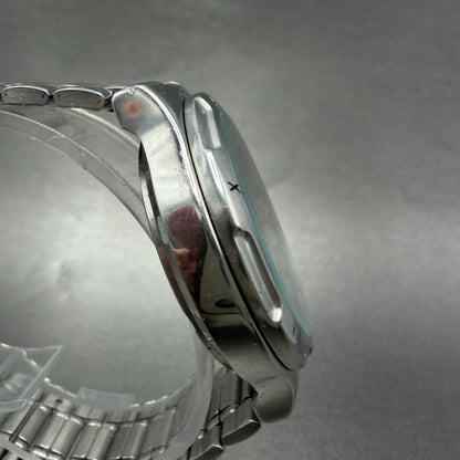 Seiko ALBA Carib Watch Men 36mm Silver Dial Steel Alarm Chrono N944-6A30 NewBatA3