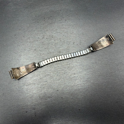 Navjo Sterling Silver Watch Band Tips Black Stones Inserts 10mm Vintage Ladies5