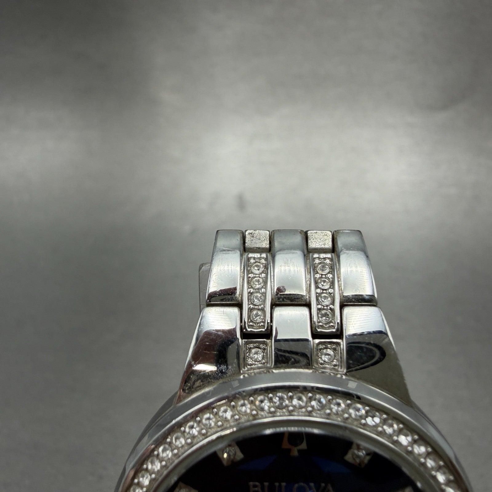 Bulova Watch Women 33mm Blue Dial Silver Tone Round 96L276 New Battery Crystals4