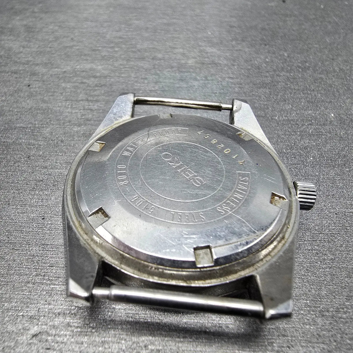 Seiko Seikomatic-P Watch men 37mm White Dial Steel Daydate 5106-8010 JDM PARTS12