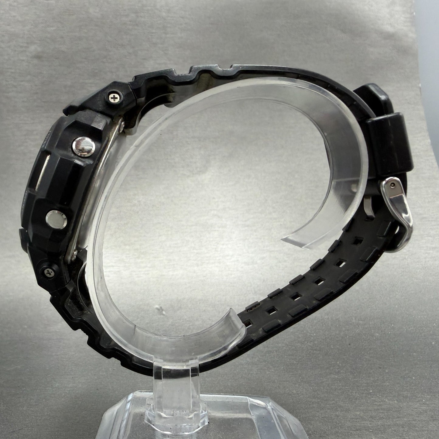 Casio G-Shock AW-590 Watch Men 47mm Black Tone Gray Bezel Alarm Chrono New BattA6