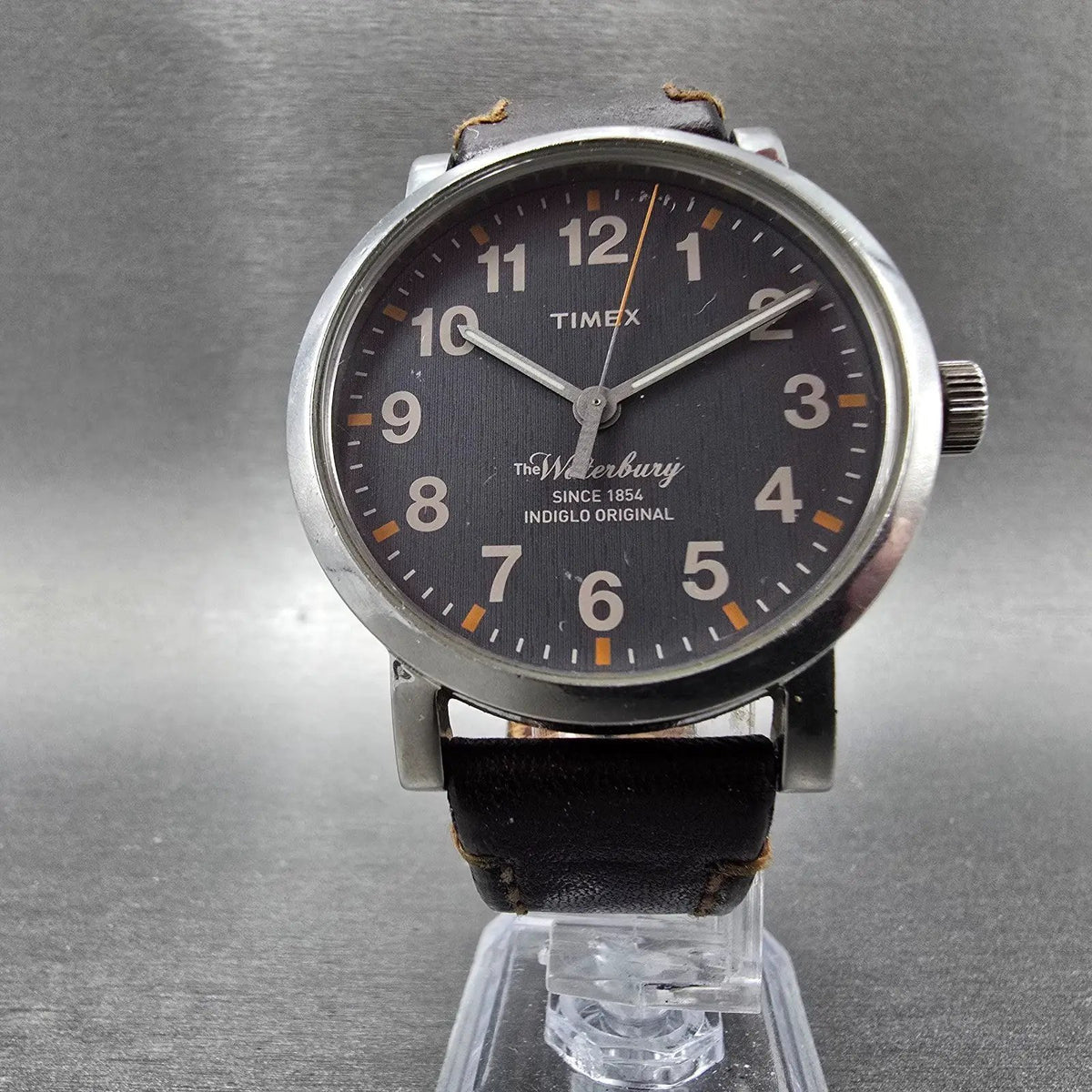 Timex The Waterbury Watch Men 40mm Gray Dial Silver TW2P58700 New Battery READ5