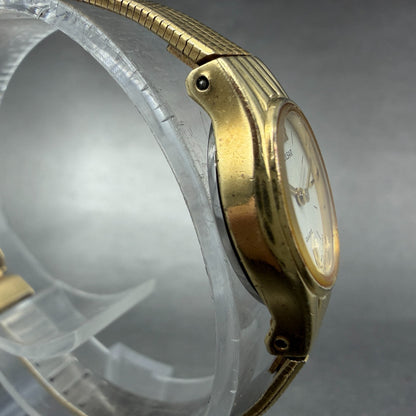 Pulsar Watch Women 15mm Cream Dial Gold Tone Oval V232-6970 New Battery3