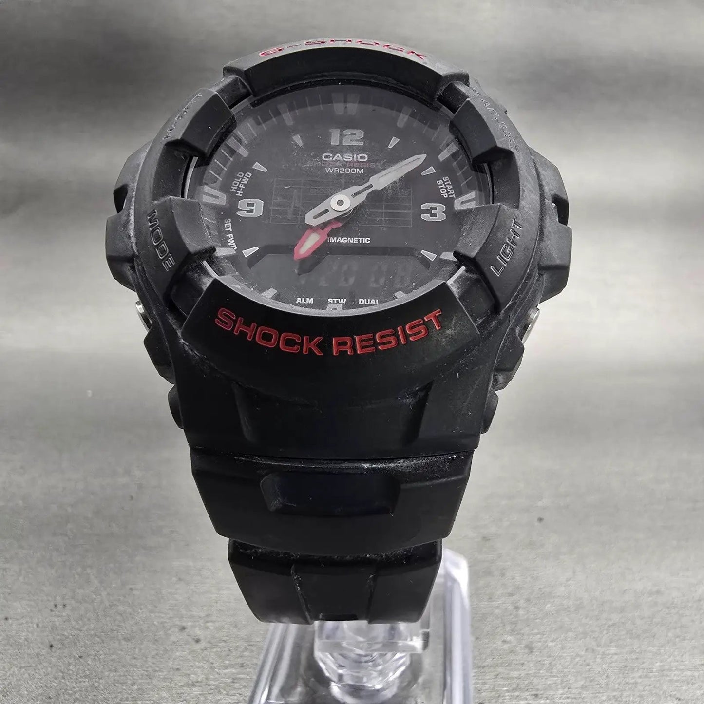 Casio G-Shock G-100 Watch Men 47mm Black Dial Black Case Alarm New Battery5