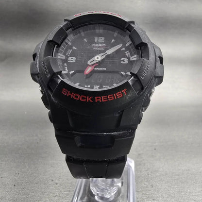 Casio G-Shock G-100 Watch Men 47mm Black Dial Black Case Alarm New Battery5