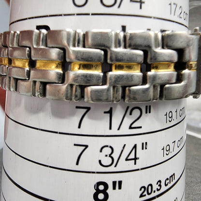 Bulova Watch Women 25mm White Dial Two Tone Date Round 98u16 New Battery10