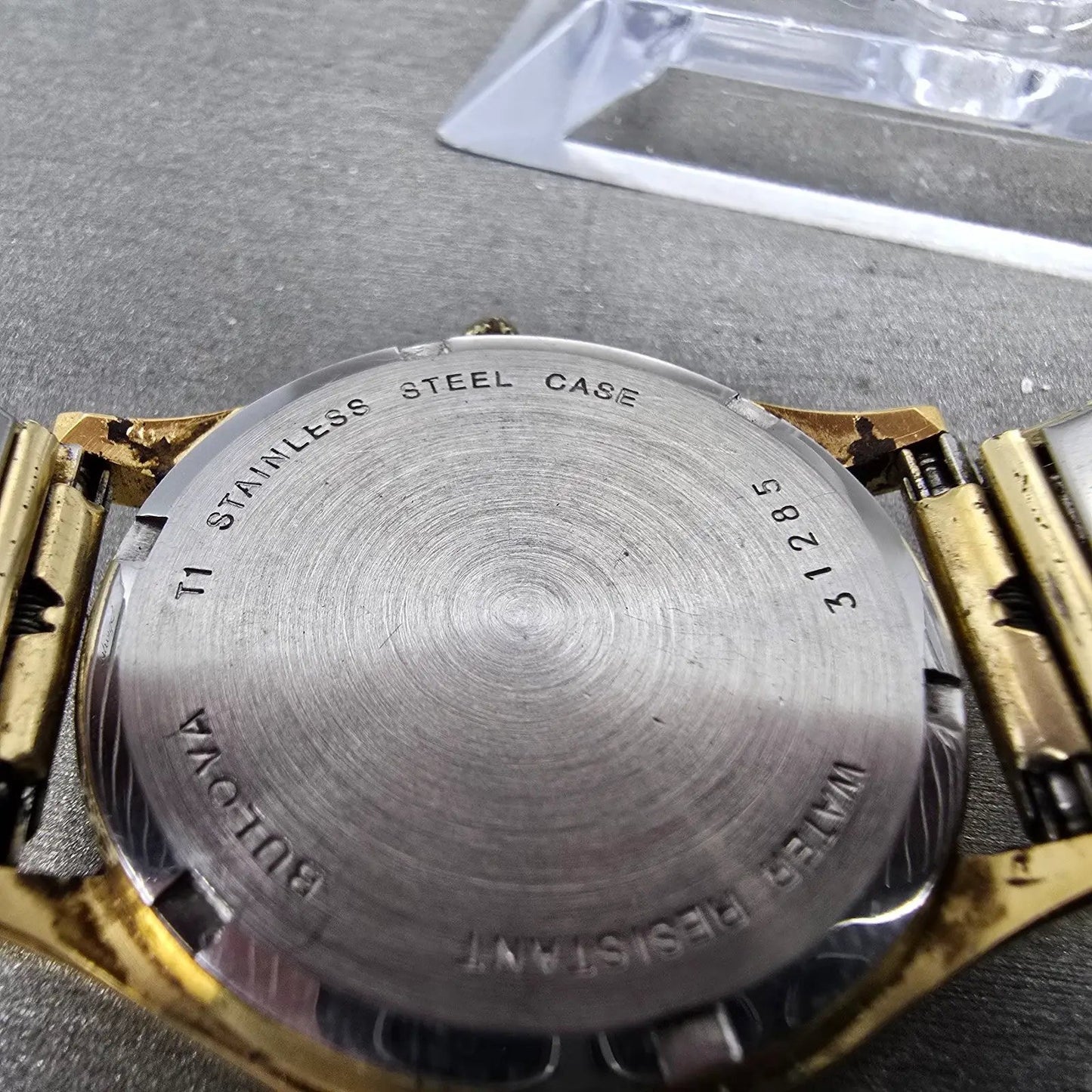 Bulova Railroad Approved Watch Men 36mm White Dial Gold Tone Daydate New Battery9