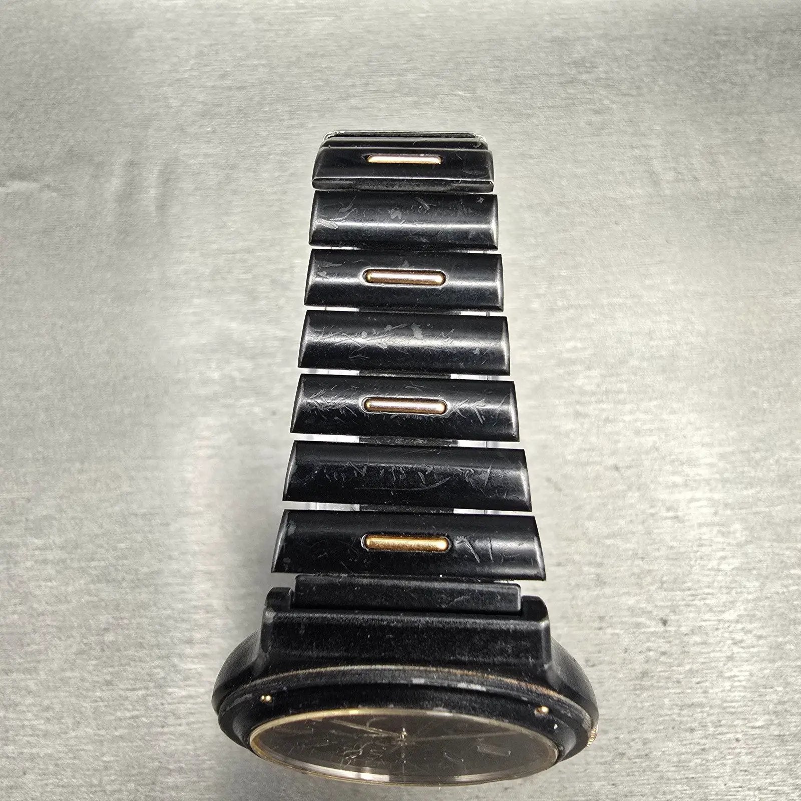 Seiko Sports 100 Watch Men 37mm Black Dial Two Tone Daydate 6923-7069 New Batt4