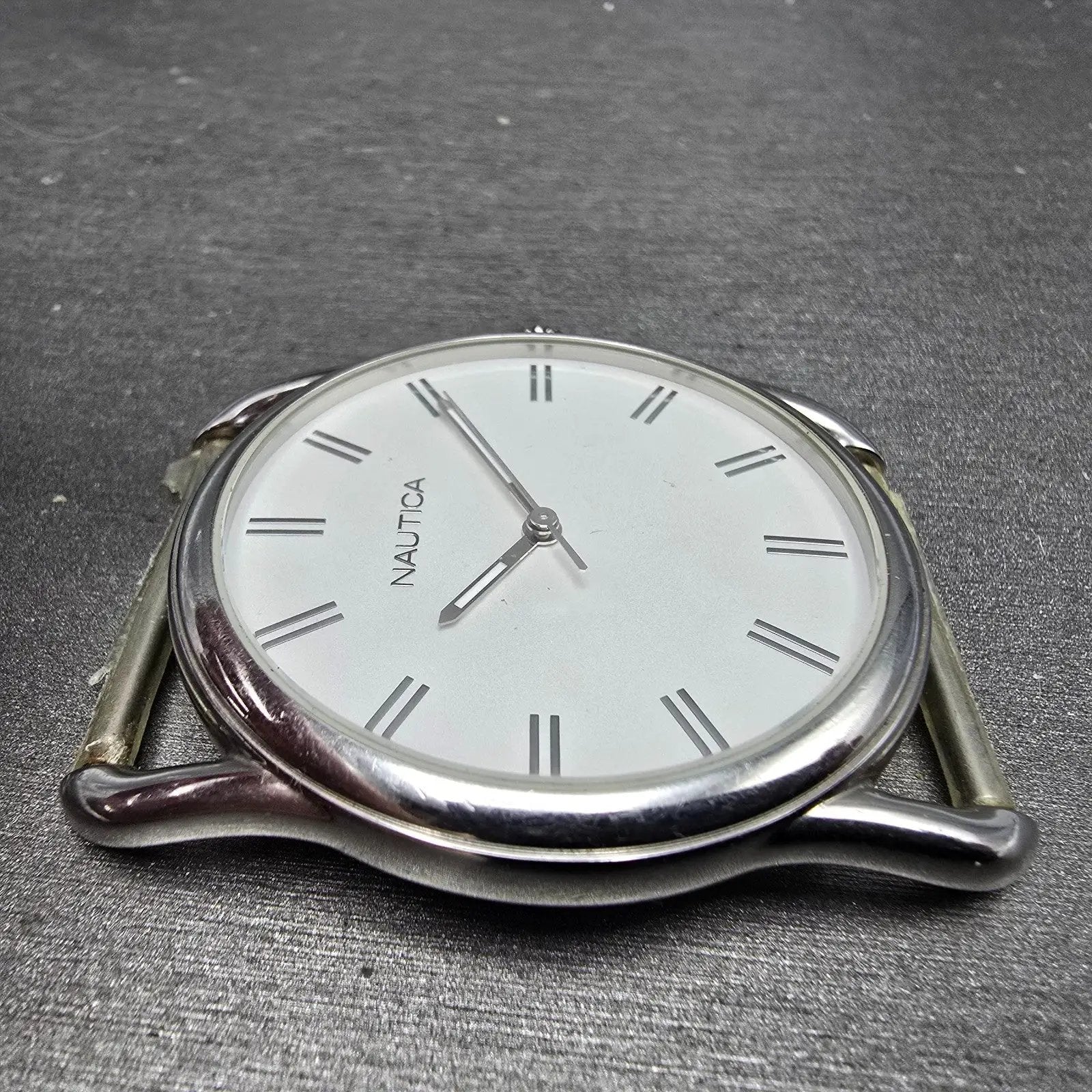 Nautica Watch Men 42mm Silver Dial Stainless Steel Round N07556L New Battery3