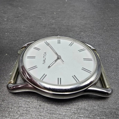 Nautica Watch Men 42mm Silver Dial Stainless Steel Round N07556L New Battery3