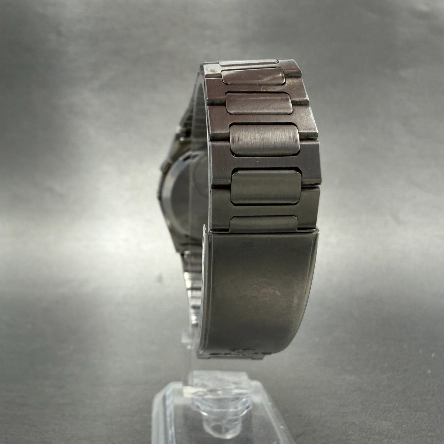 Seiko SQ Alarm Watch Men 36mm Black Dial Silver Tone Daydate 7223-6019 New Batt7