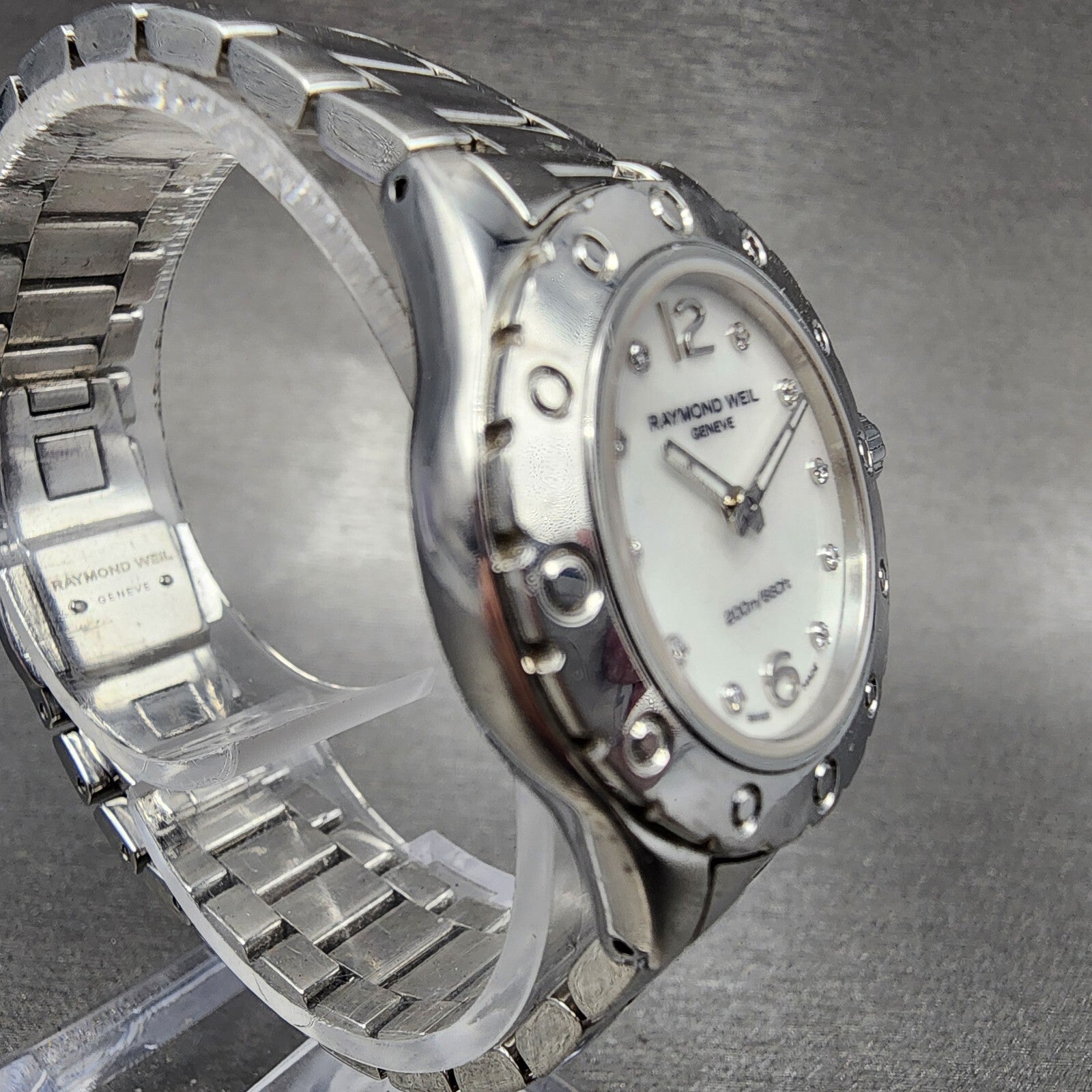 Raymond Weil Spirit Watch Women 29mm MOP Dial Diamond Accents 3170 New Battery3