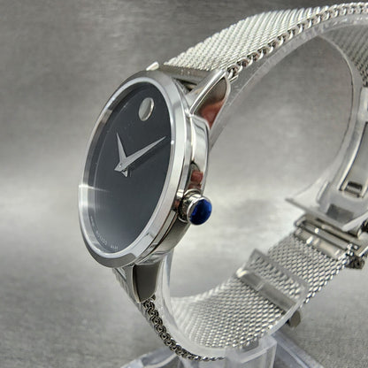 Movado Museum Classic Watch Women 28mm Black Dial Stainless Steel 0607220 A12342