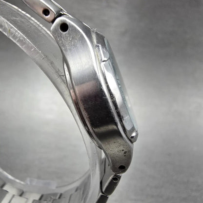 Citizen Eco-Drive Watch Women 25mm Silver Dial Steel Daydate E001-K17560 Runs3