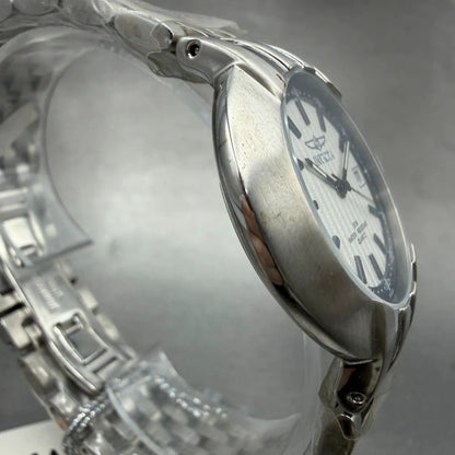 Invicta Watch Men 37mm Silver Dial Silver Tone Date Round 9637 new Battery3