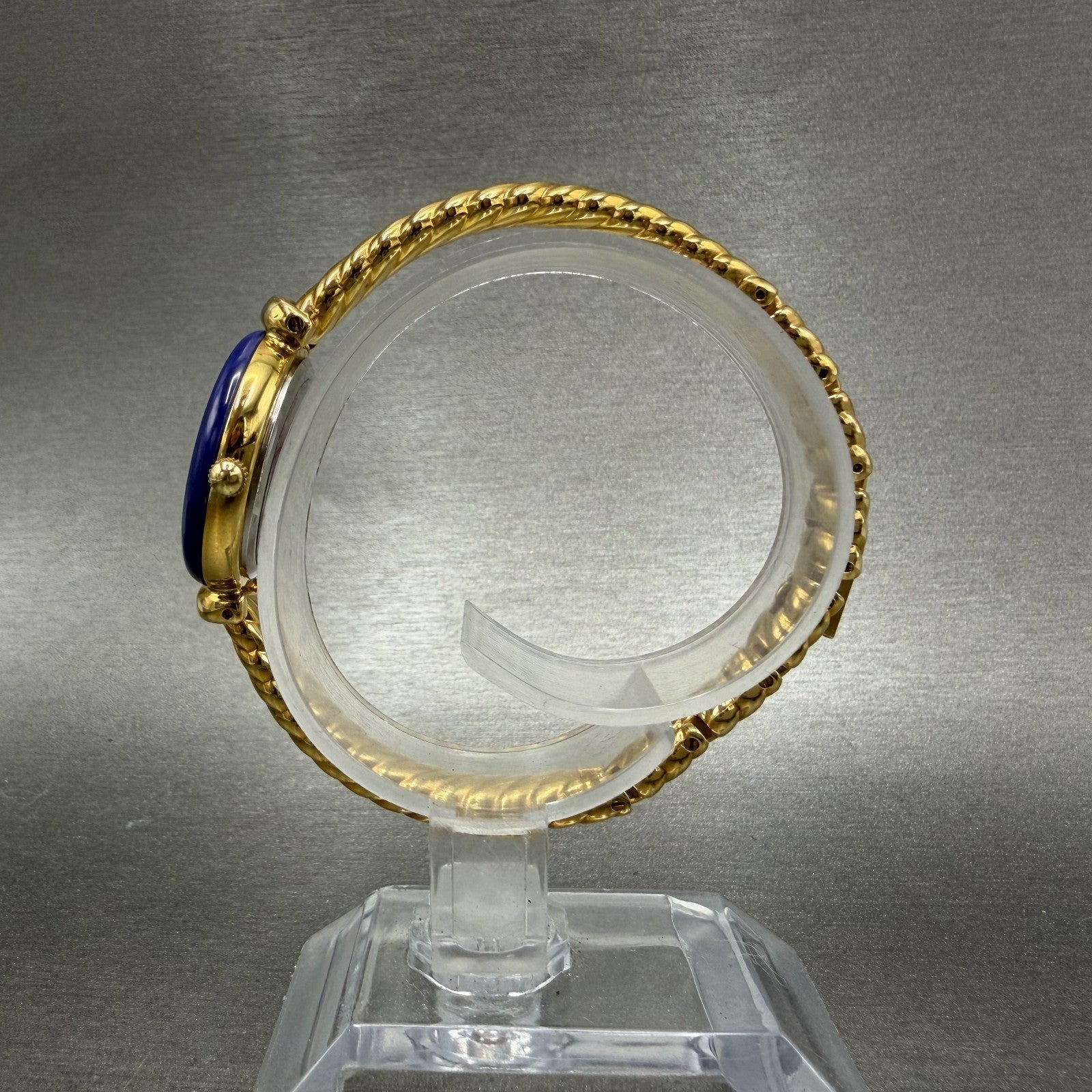 Alfex Interchange Bezel Watch Women 24mm White Dial Gold Tone Bangle New Batt7