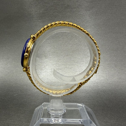 Alfex Interchange Bezel Watch Women 24mm White Dial Gold Tone Bangle New Batt7