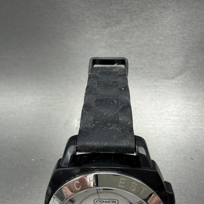 Coach Boyfriend Watch Women 39mm White Dial Black Tone Round New Battery4