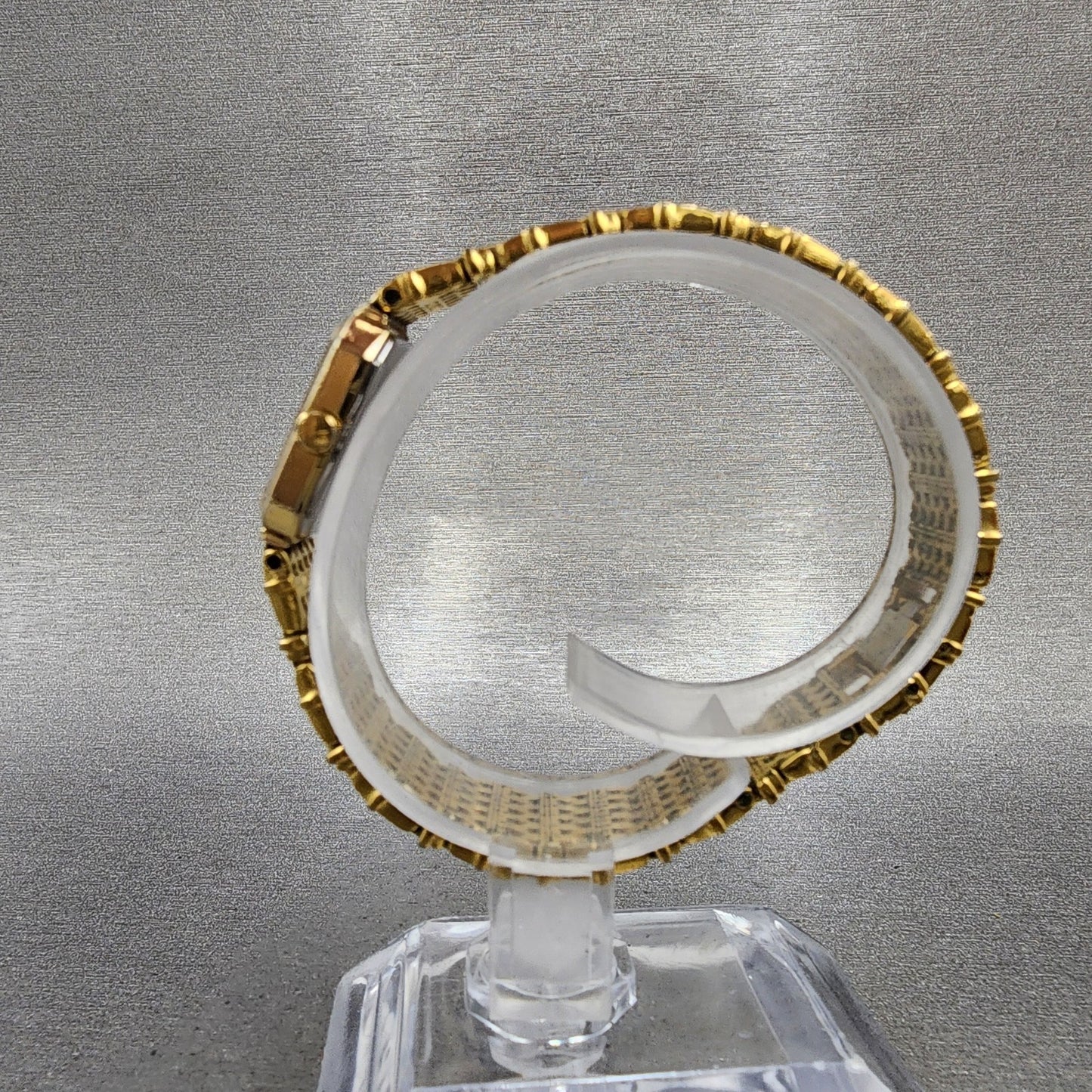 Seiko Tank Watch Women 16mm Champagne Dial Gold Tone 2c205449 New Battery6