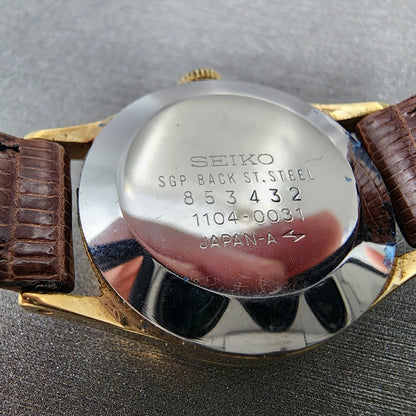 Seiko Watch Women 23mm White Dial Gold Plated Manual Wind 11040031 Runs11