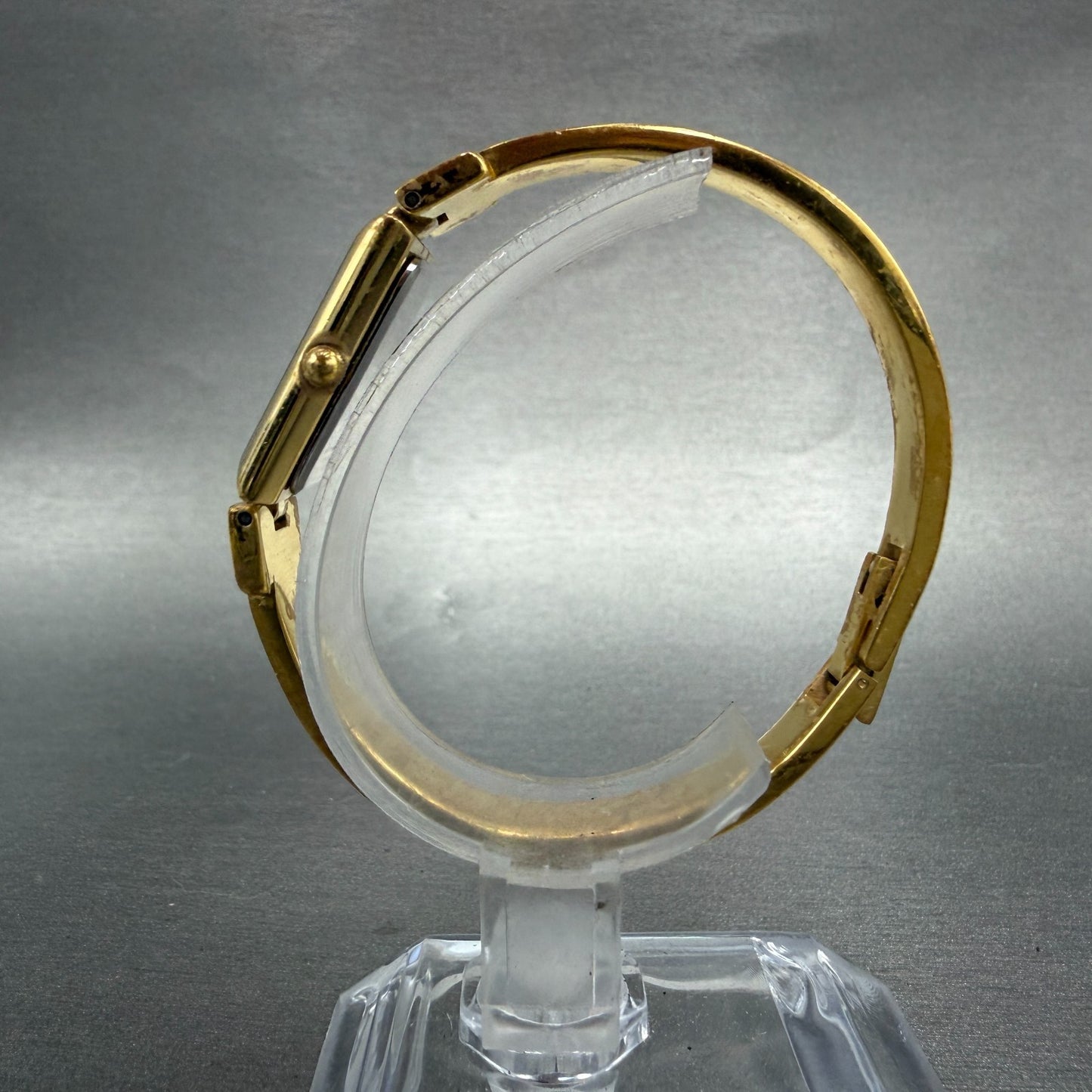 Givenchy Tank Watch Women 17mm Blue Dial Gold Tone Rectangle New Battery6