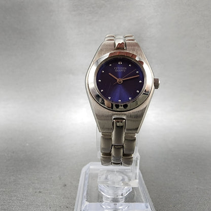 Citizen Watch Women 23mm Blue Dial Silver Tone Round 5930S99027 New Battery5
