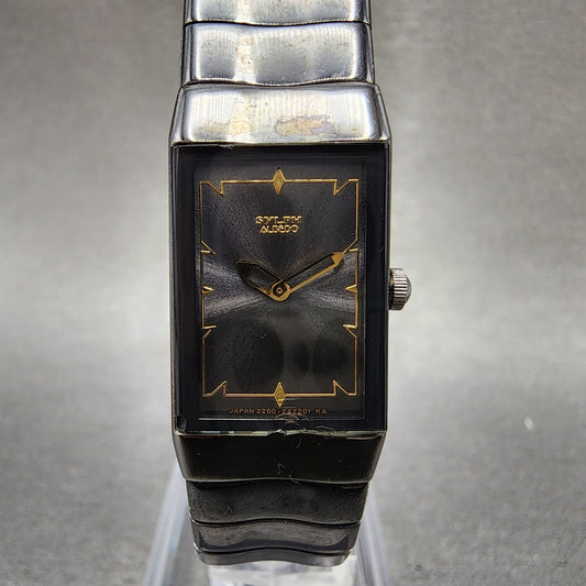 Citizen Sylph Albedo Tank Watch Women 16mm Black Dial Black Tone New Battery0