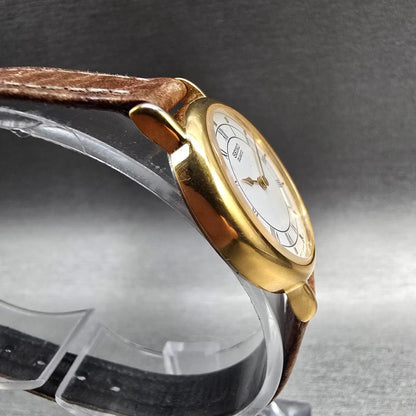 Seiko Watch Women 24mm White Dial Gold Tone Round 2Y00-0A59 New Battery Vintage3
