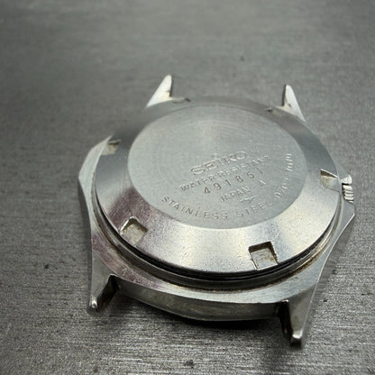 Seiko Elinx Watch Men 37mm Silver Dial Silver Tone Date Round 0702-7070 PARTS12