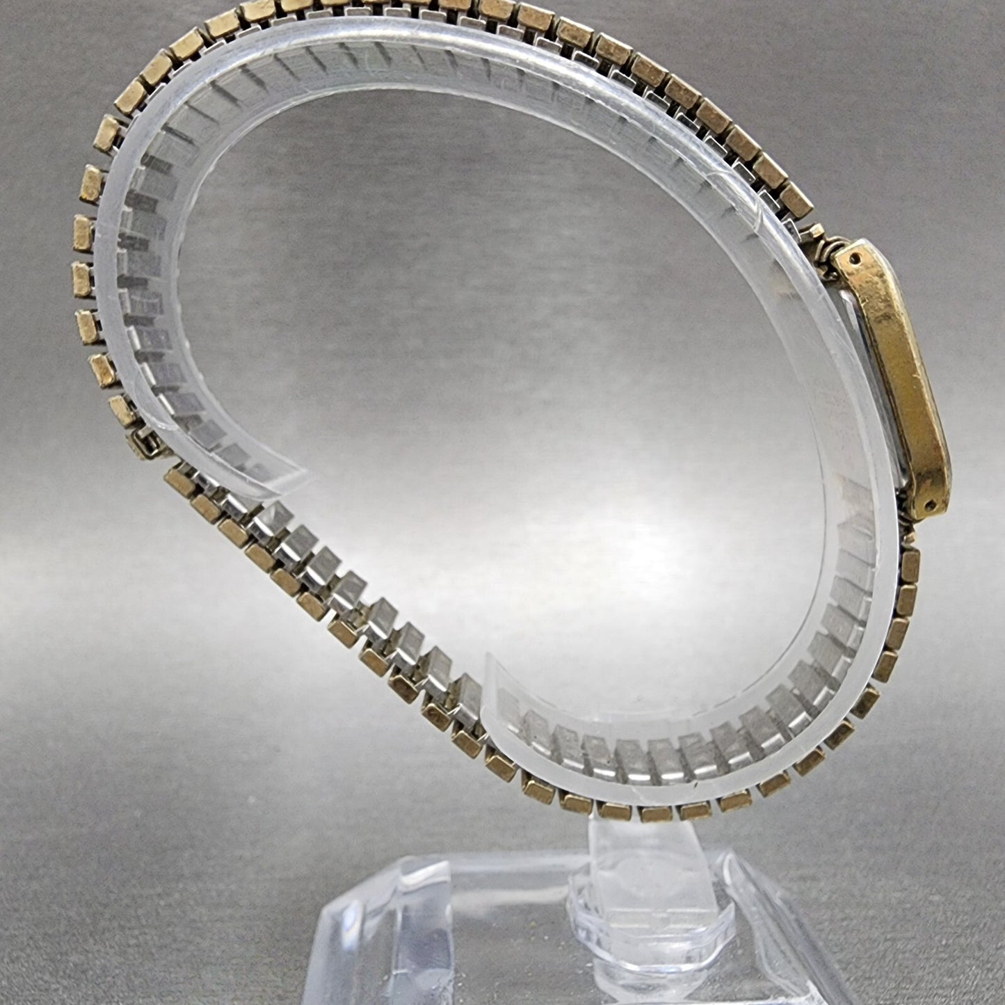Seiko Watch Women 16mm Gold Dial Gold Tone Rectangle 2C205059 New Battery8