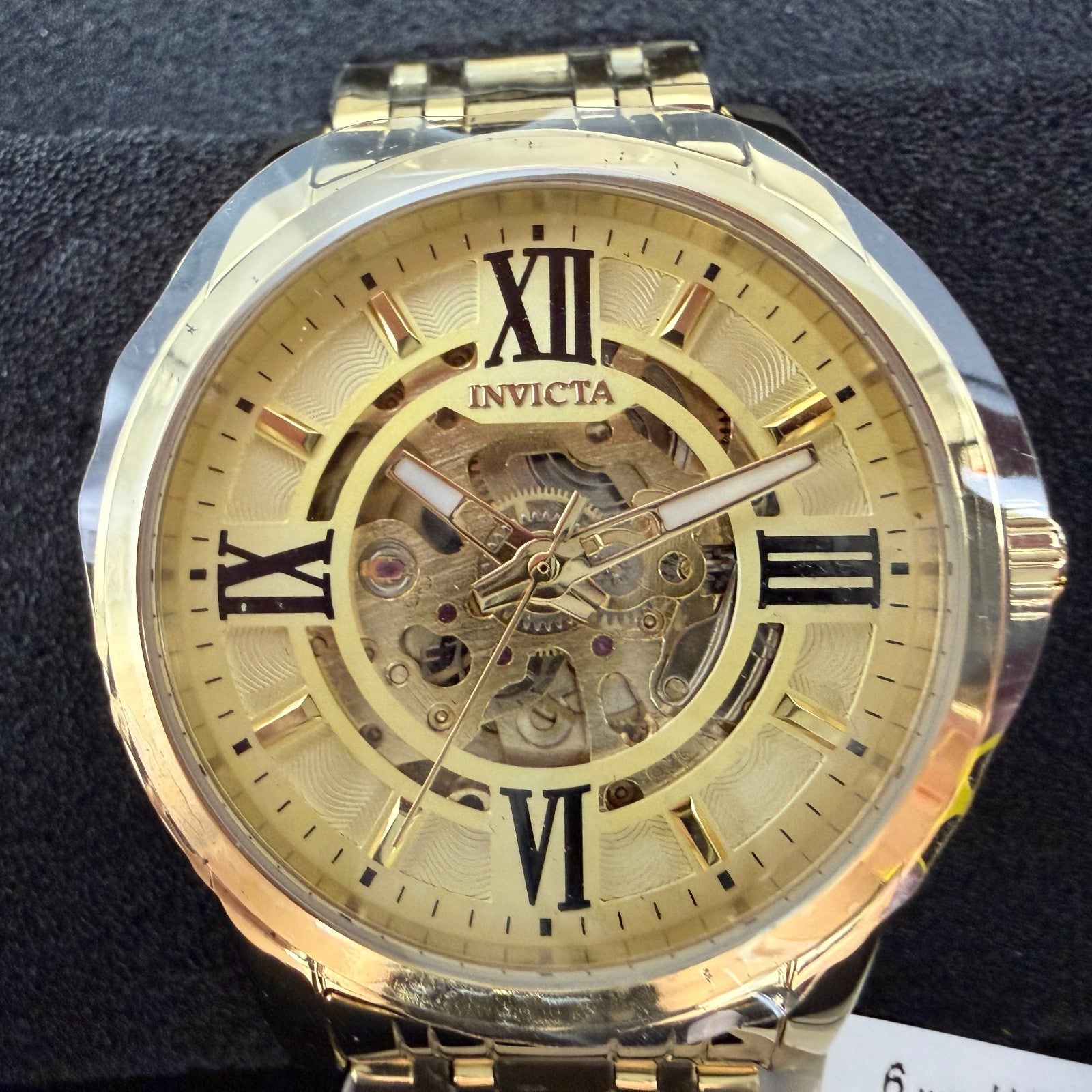 Invicta Objet D Art Watch Men 41mm Skeleton Dial Gold Tone Automatic 691291
