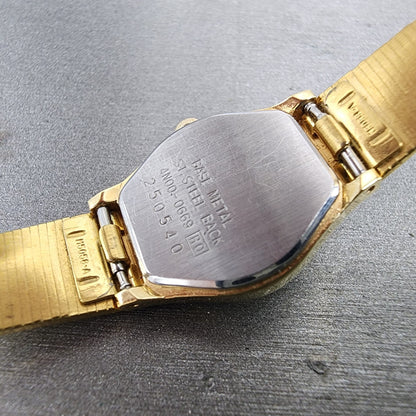 Seiko Watch Women 18mm Champagne Dial Gold Tone Round 4n000669 New Battery9