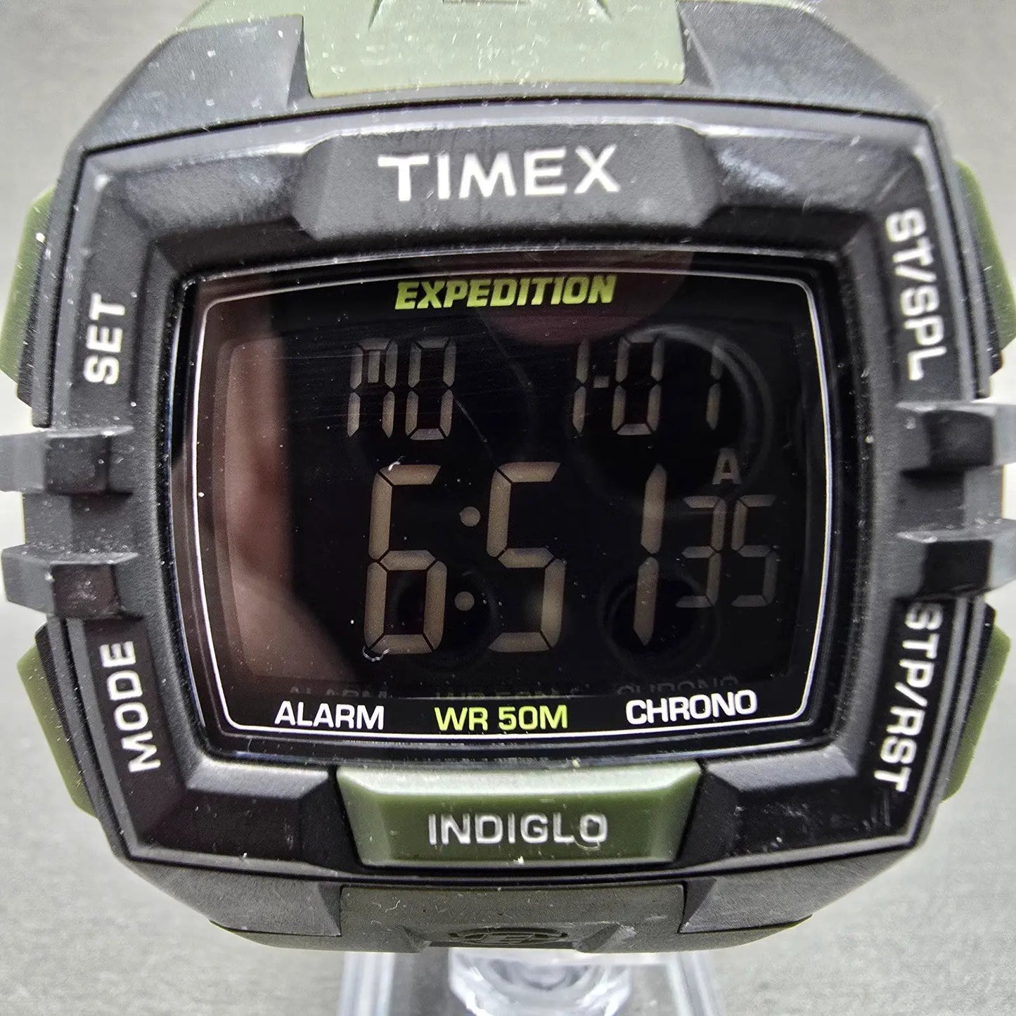 Timex Expedition Watch Men 45mm Black Green Alarm Chronograph T49903 New Batt1