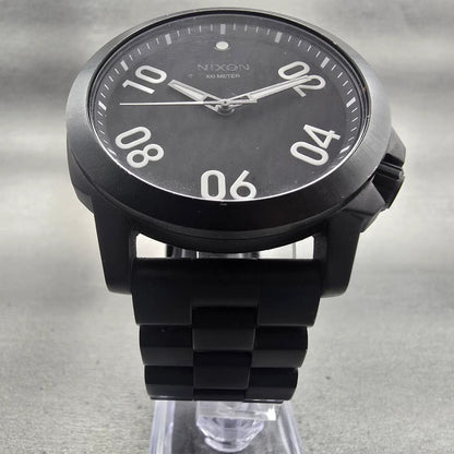 Nixon The Ranger Watch Men 45mm Black Dial Black Tone Round New Battery5