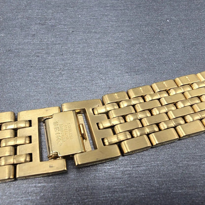Seiko Bracelet 15mm Stainless Steel Gold Tone Vintage Japan 43G6-BI11