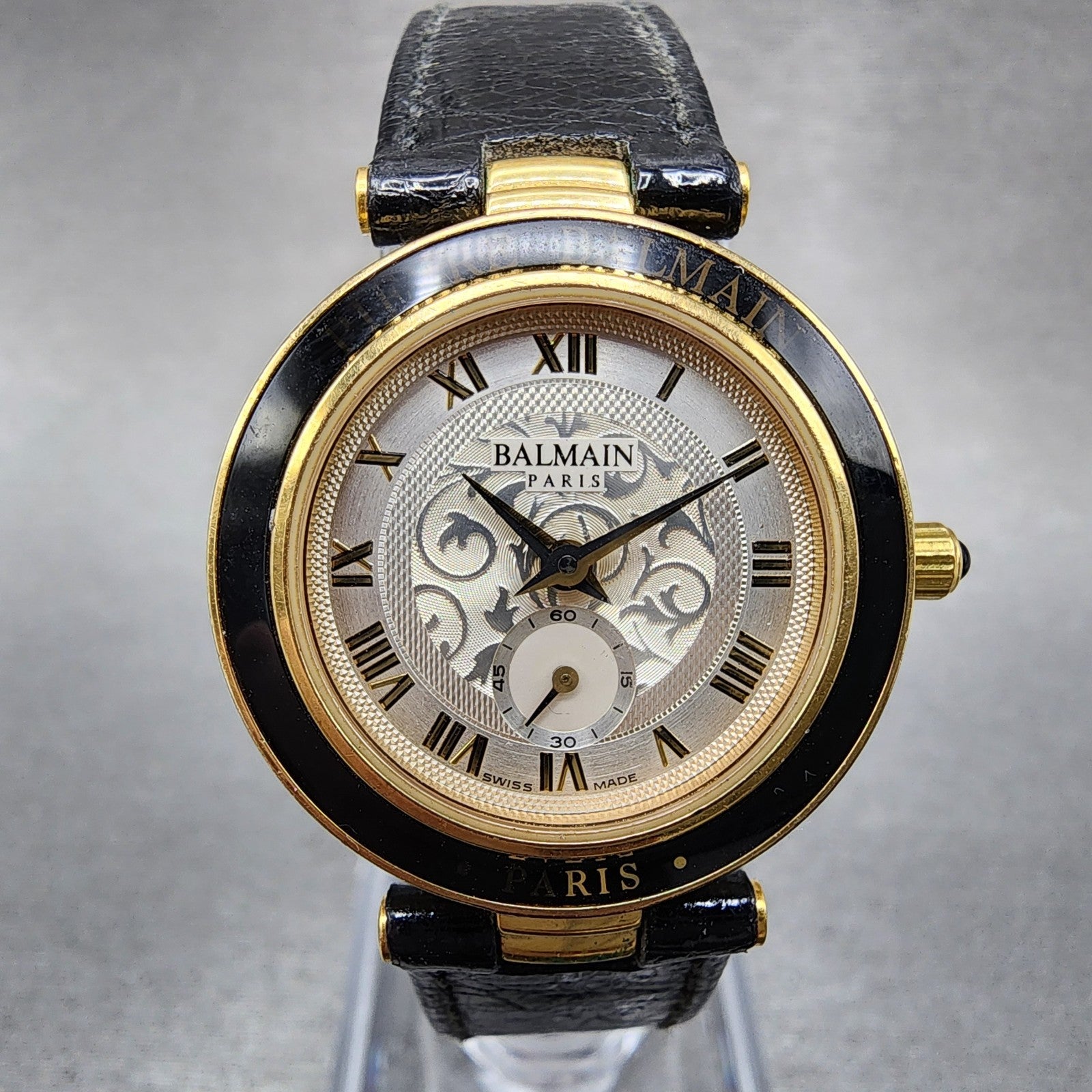 Pierre Balmain Watch Women 26mm White Dial Gold Tone Small Seconds New Batt0