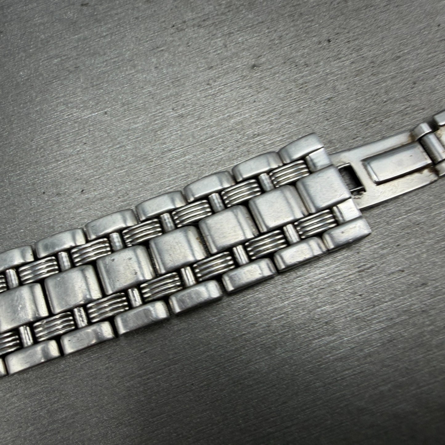 Seiko Watch Men 39mm Black Dial Silver Tone Daydate 24 Hour 5Y66-0AA0 NewBattery17