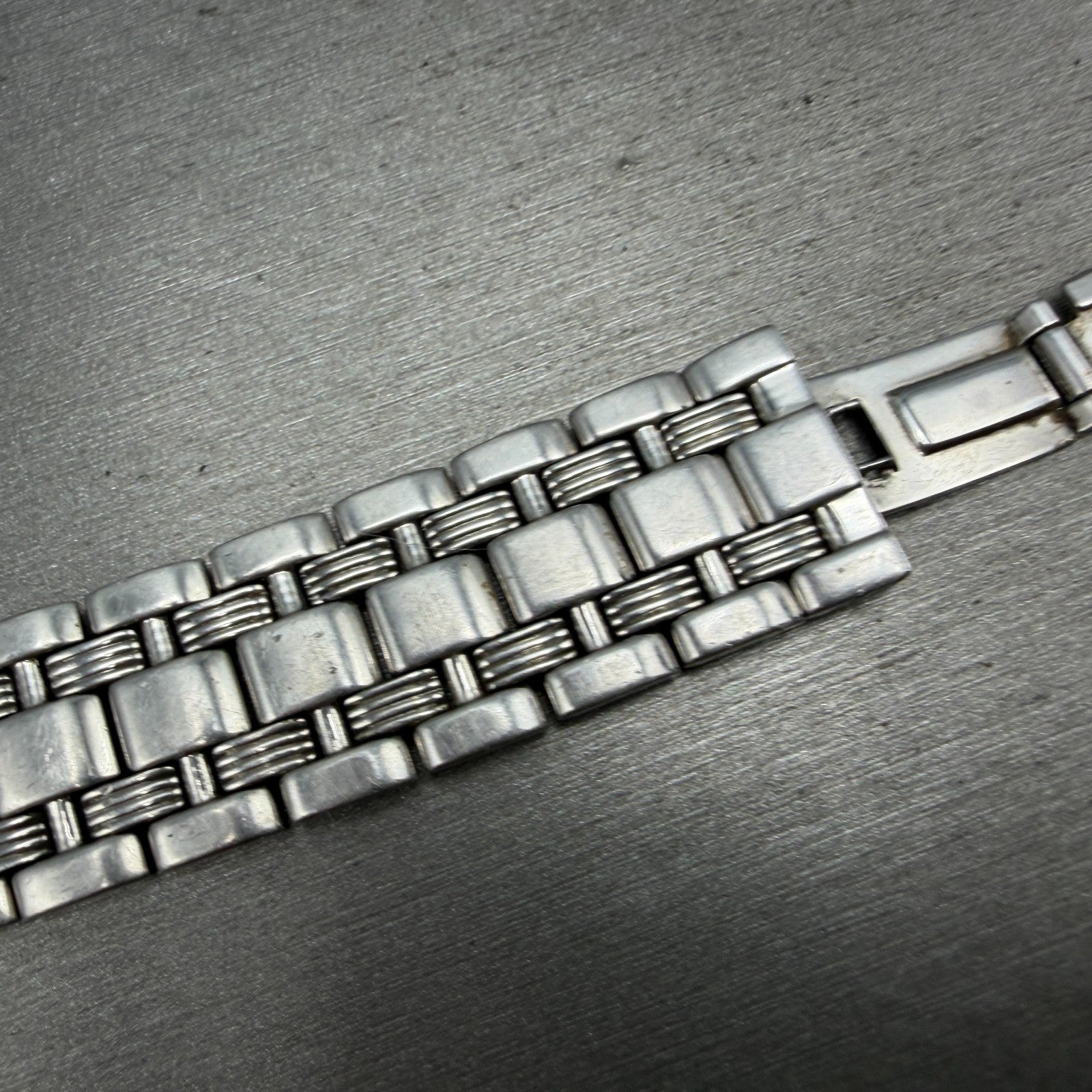 Seiko Watch Men 39mm Black Dial Silver Tone Daydate 24 Hour 5Y66-0AA0 NewBattery17