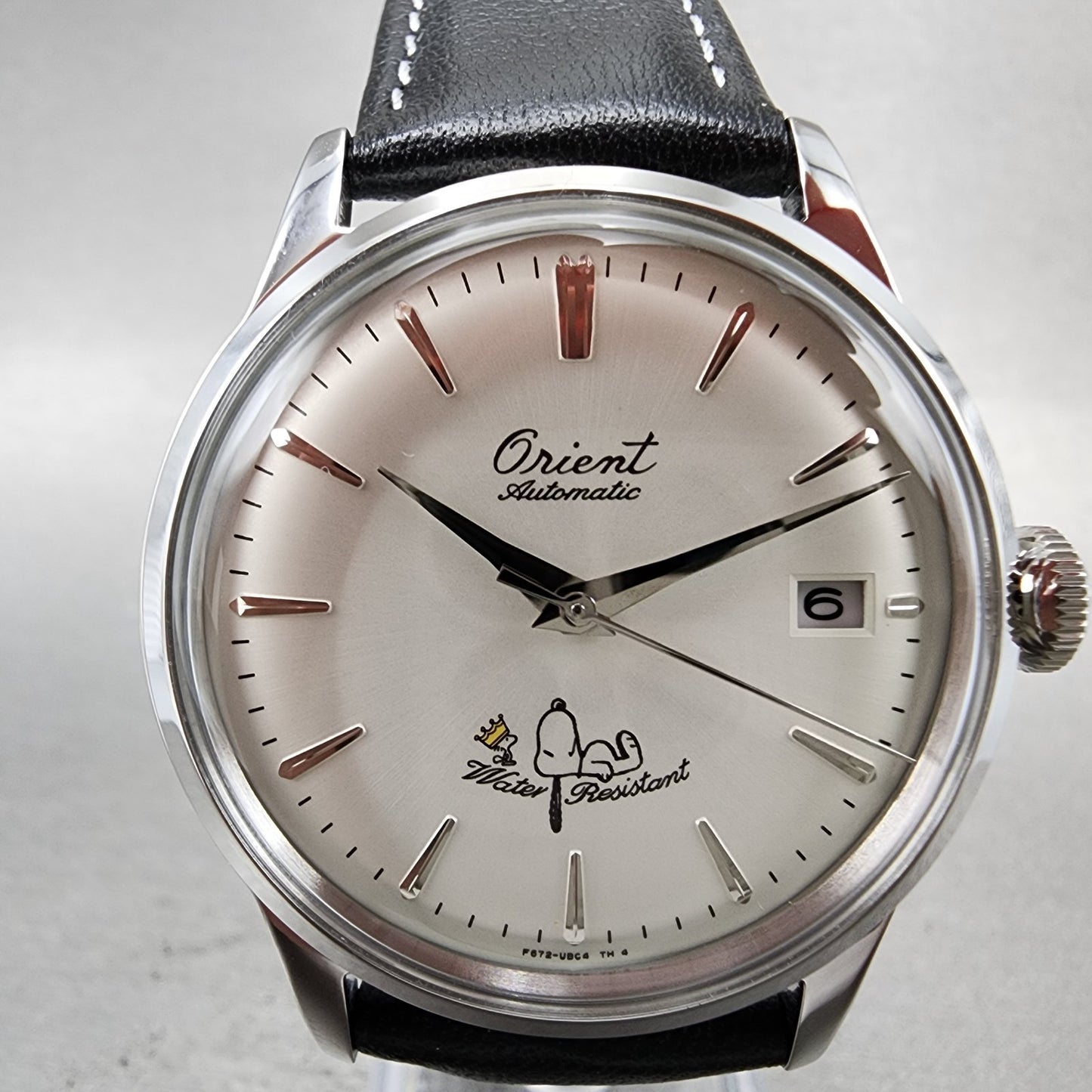 Orient Peanuts Snoopy Bambino Watch Men 38mm White Dial Steel Date Automatic3