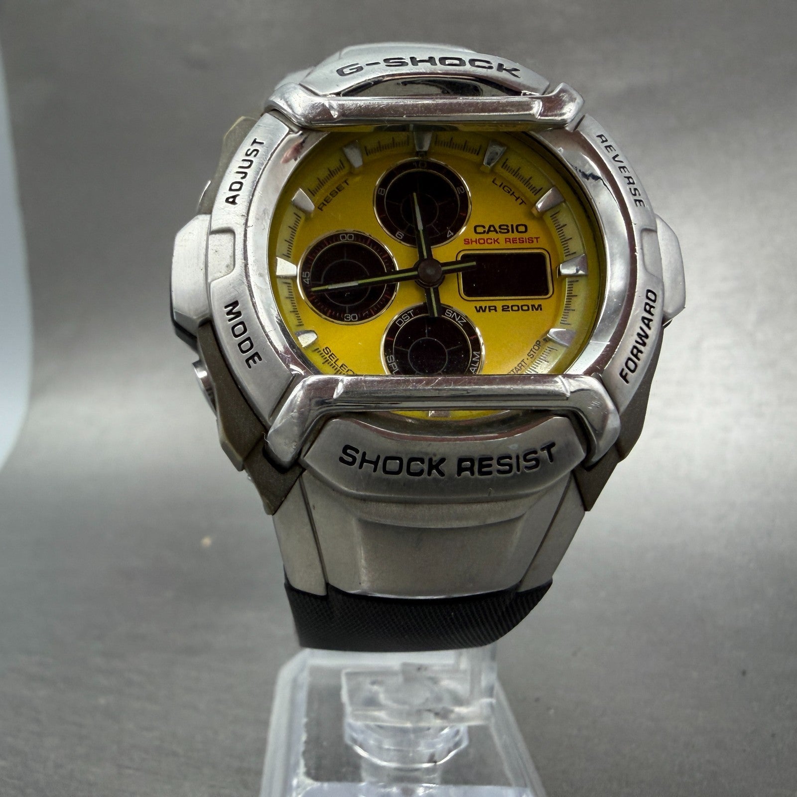 Casio G-Shock G-511 Watch Men 45mm Yellow Dial Steel Analog Digital PARTS6