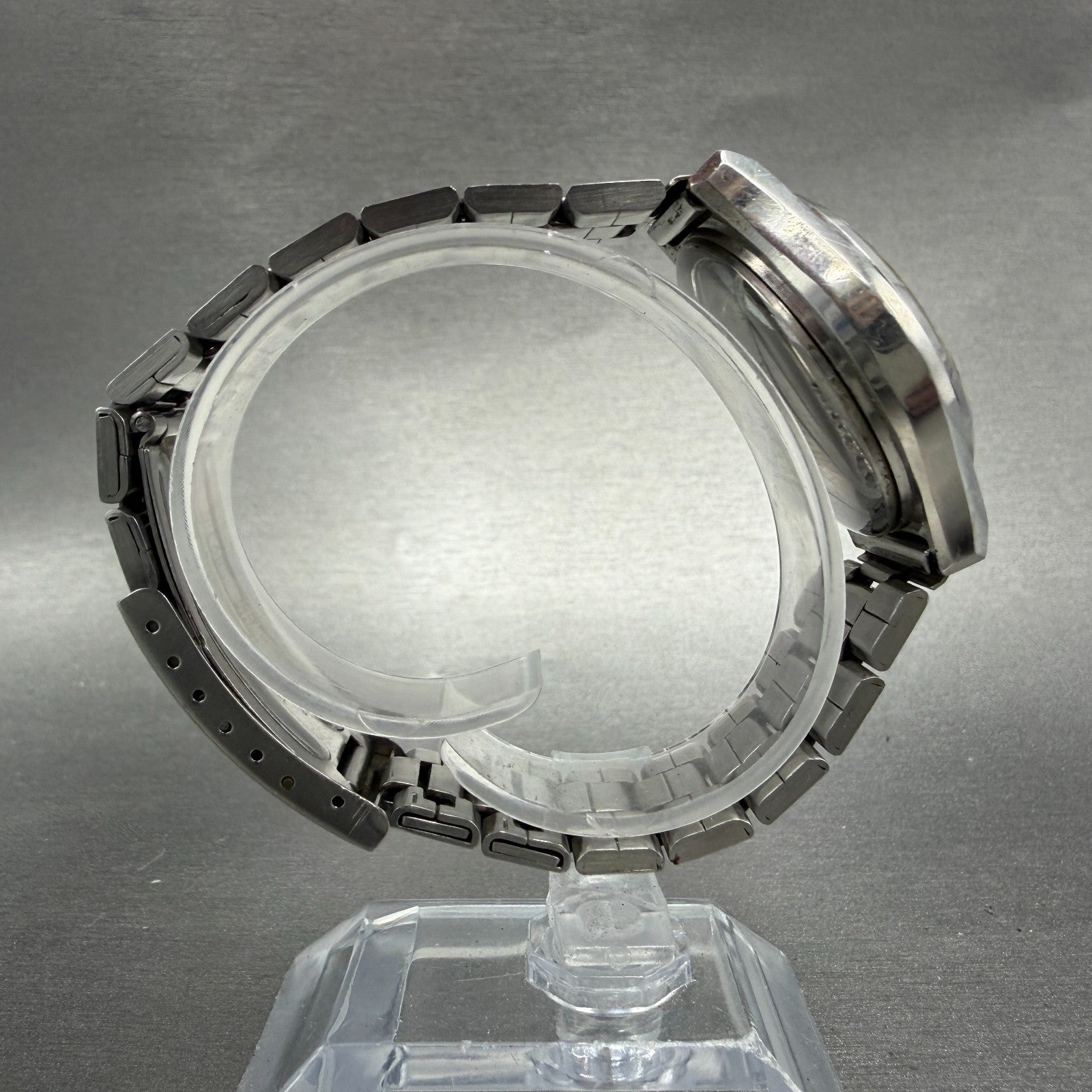 Seiko QT Watch Men 36mm Silver Dial Silver Tone Daydate 0823-8000 New Battery8