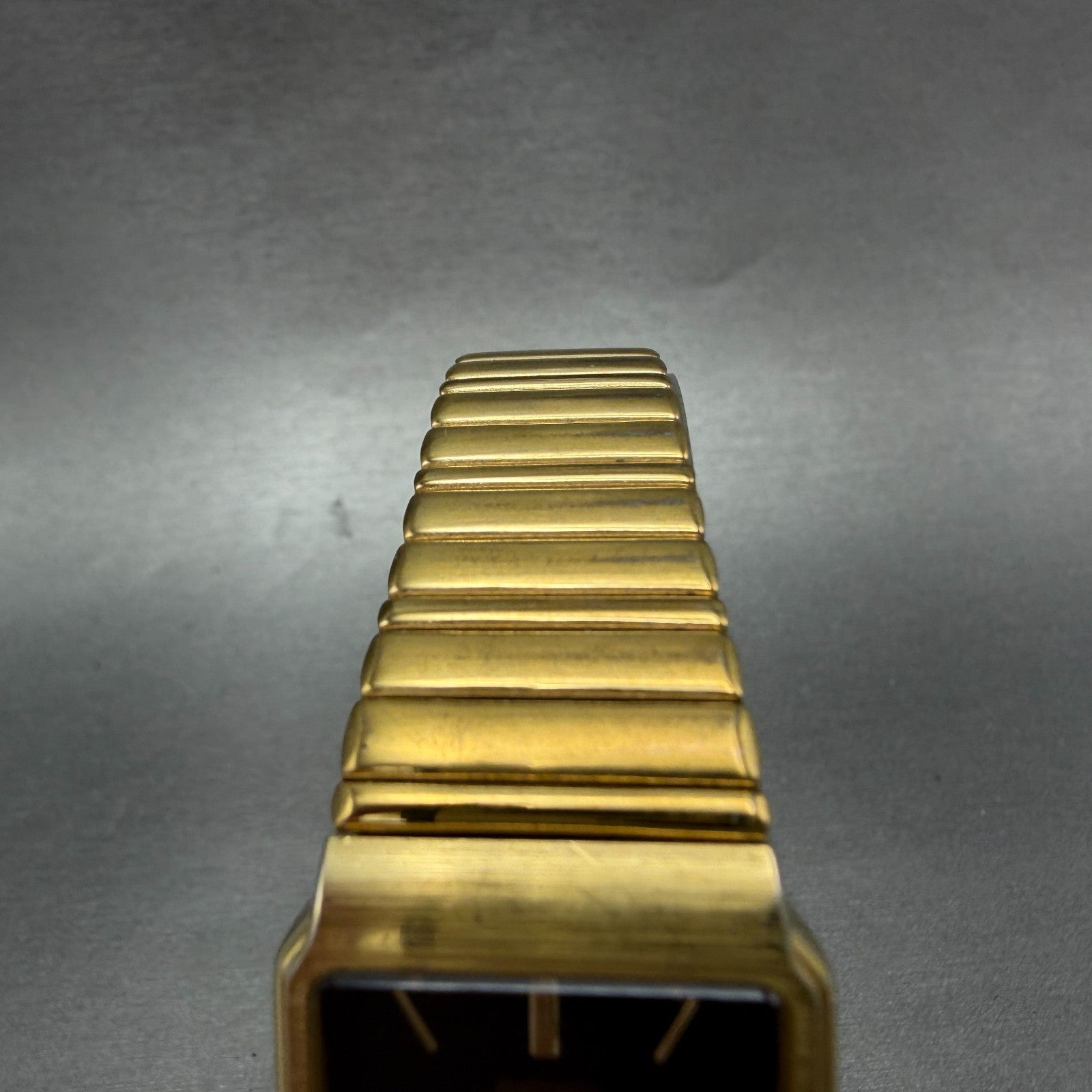 Seiko Tank Watch Men 26mm Champagne Dial Gold Tone Date 5Y32-5129 PARTS Vintage5