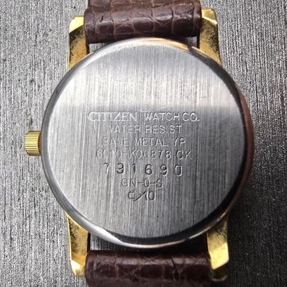 Citizen Watch Women 24mm Gold Dial Gold Tone Date Round 6010-K06878 New Battery10