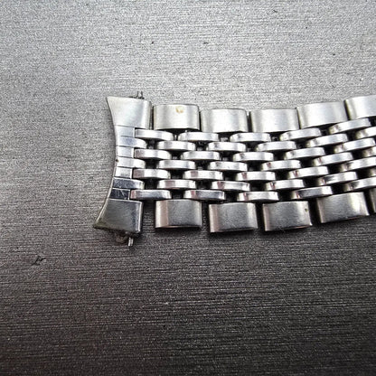 Seiko Beads Of Rice Bracelet 19mm Stainless Steel Silver Tone Tri Folding ClaspK1