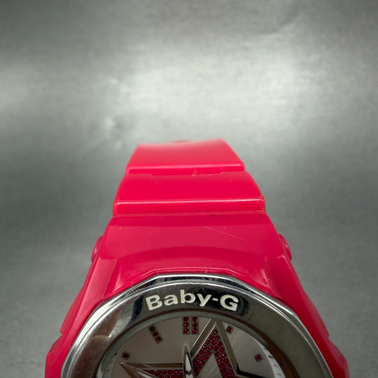 Casio Baby-G BGA-103 Watch Women 39mm Silver Dial Pink Analog Digital New batt4